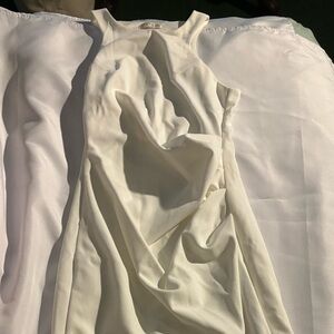 Elegant White Sleeveless Prom Dress